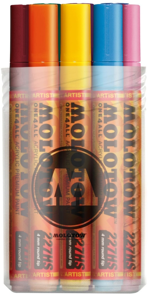 Acrylic Marker One4All 227HS 4mm Box Main-Kit 1 Rectangle Ast Molotow