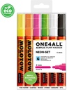 Acrylic Marker One4All 227HS 4mm Wallet Neon-Set Rectangle Ast Molotow