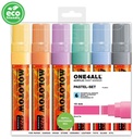 Acrylic Marker One4All 627HS 15mm Wallet Pastel-Set Rectangle Ast Molotow