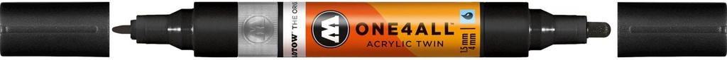 Acrylic Marker One4All Twin 1,5/4mm #180 Signal Black Molotow