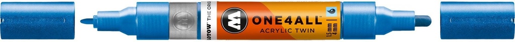 Acrylic Marker One4All Twin 1,5/4mm #224 Metallic Blue Molotow