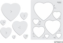 Quilting Template Heart Shapes - 9" x 11"
