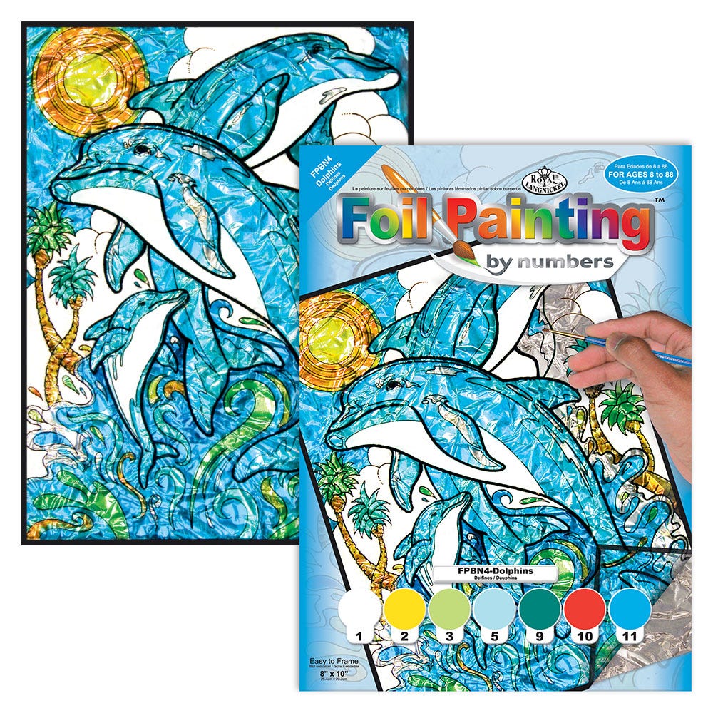 Dolphin FoilPaintByNumbers