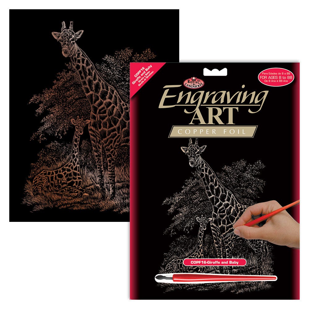 Copper Foil/ Giraffe & Baby
