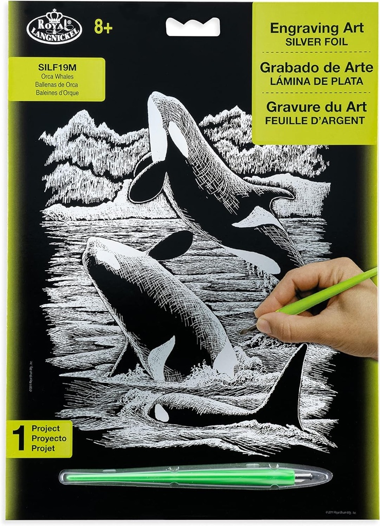 Silver Foil/Orca Whales