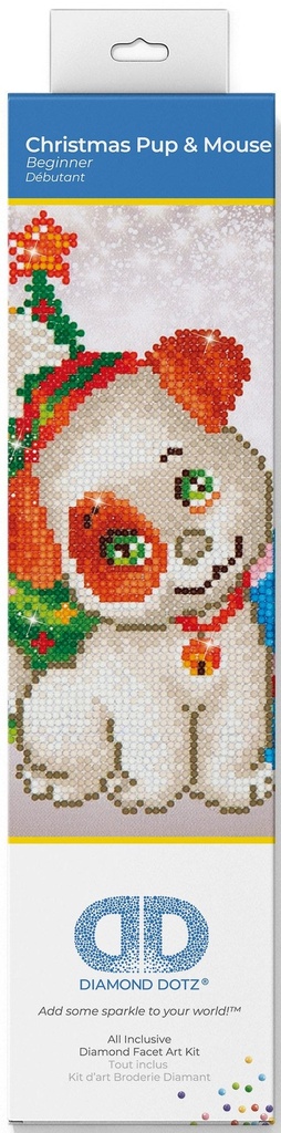 Dotting Diamond Christmas Pup Mouse 25.00 x 23.00 CM