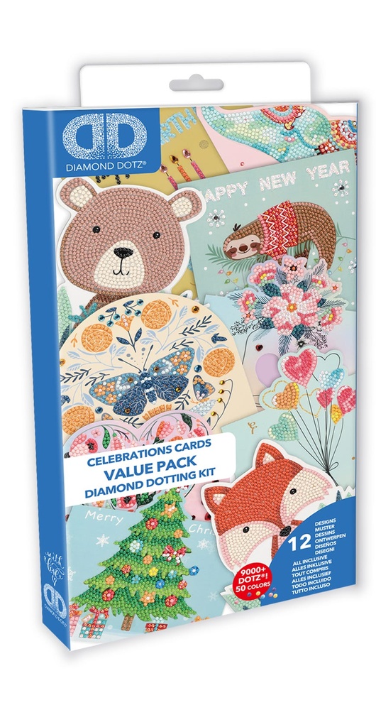 Greeting Cards Variety Value Pack 12 Cards 30.60 x 15.60 CM