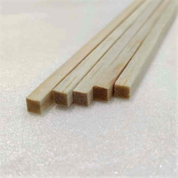 Balsa Wood Squared Shape 10cm X 5 X 5mm Packet of 20 pcs
