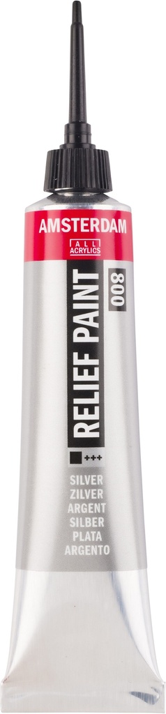 Amsterdam Relief Paint Tube 20 ml Silver 800