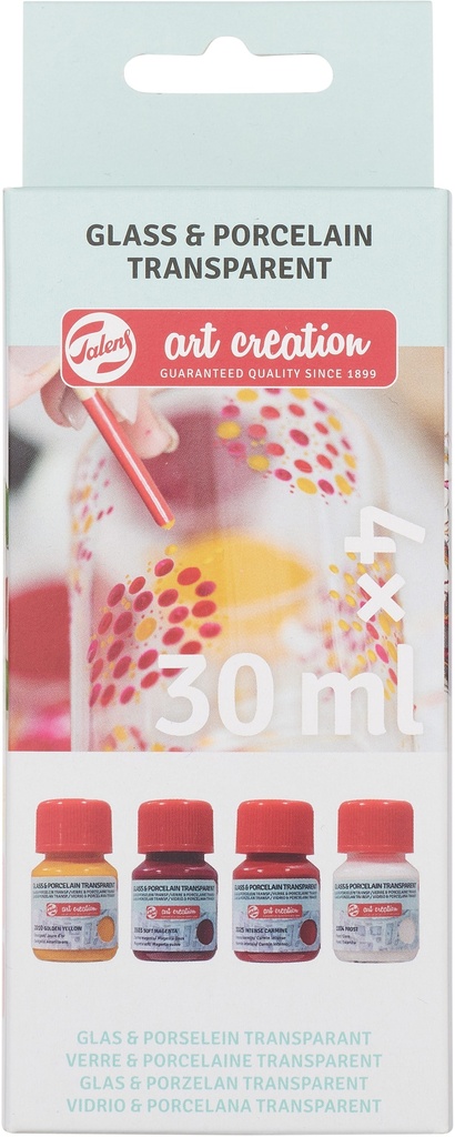 Talens Art Creation Glass & Porcelain Transparent set Pink Frost | 4 x 30 ml
