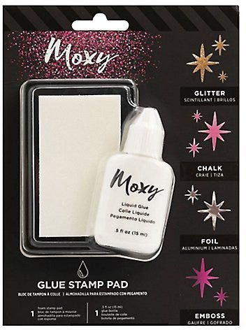 Tool - Ac - Moxy Glitter And Embossing And Embossing - Glue Stamp Pad Set