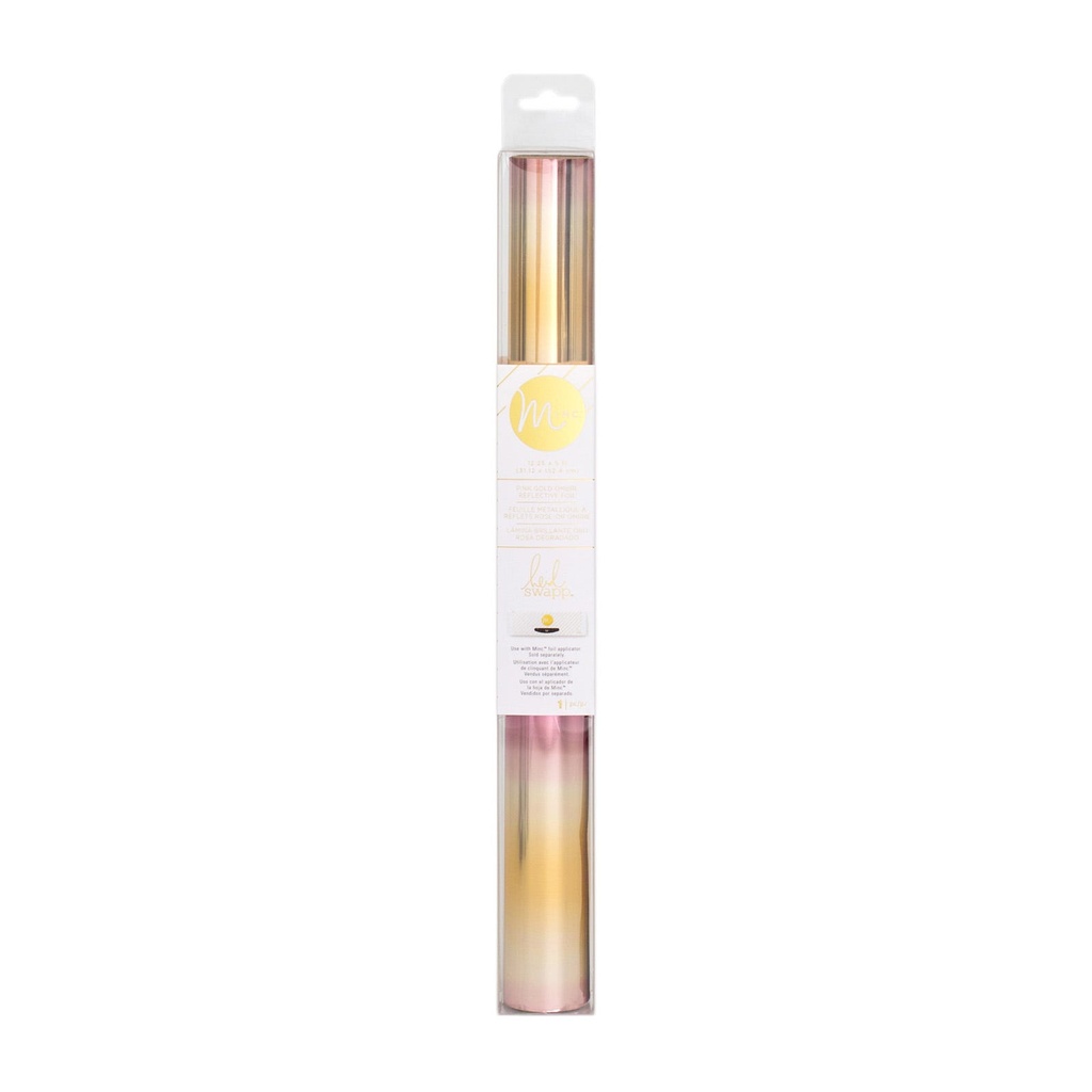 Foil - Hs - Minc - Reactive Foil - 12 Inch - Pink And Gold Ombre - 5 Feet