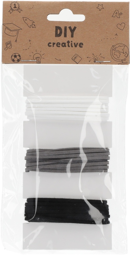 Leather Craft String 3mm X 2m WHT, GRY, BLK