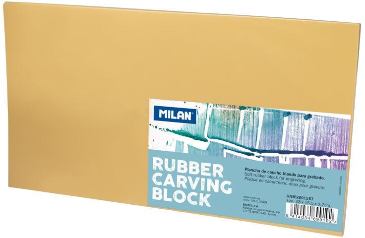 Linoleum Rubber Block Engraving Plate, Xl Size 30 X 22 X 0.6 Cm