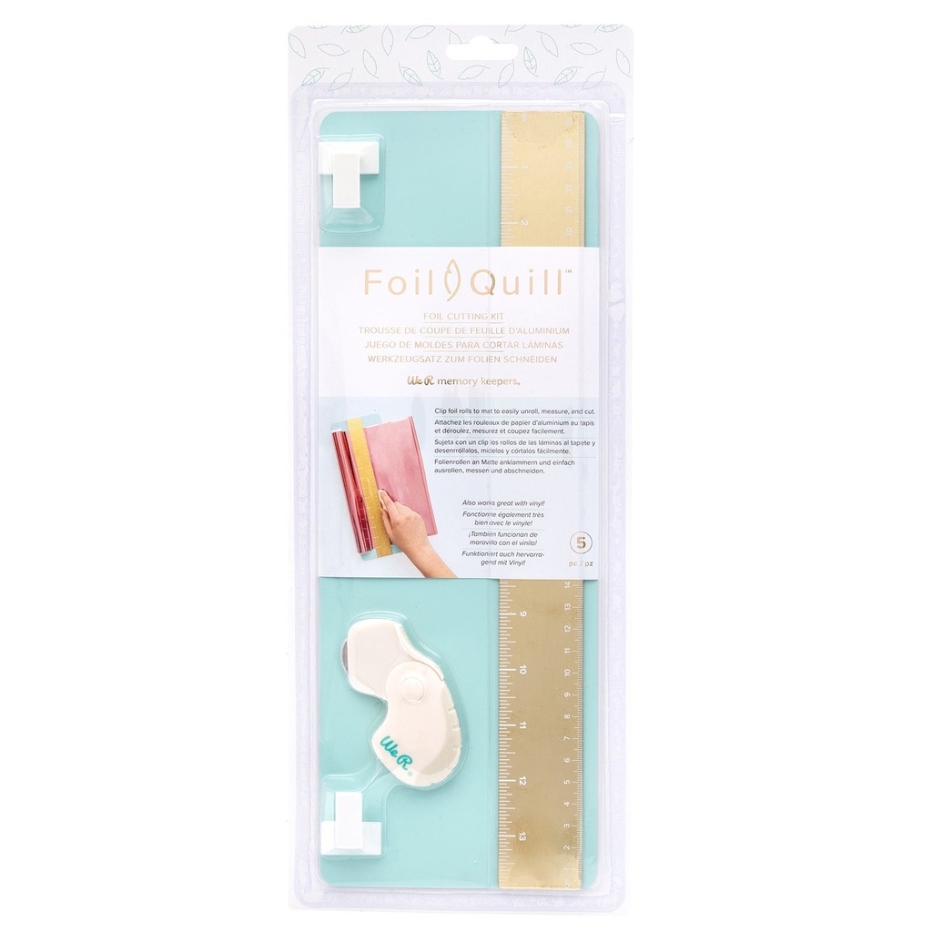 Tool - Wr - Foil Quill - Foil Cutting Kit - One 14 X 5 Inch Self Healing Cutting Mat, Two Metal Cl