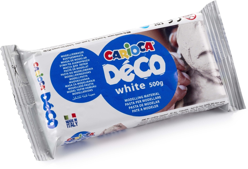 Air Dry Clay, White 500Gr, Carioca Decò