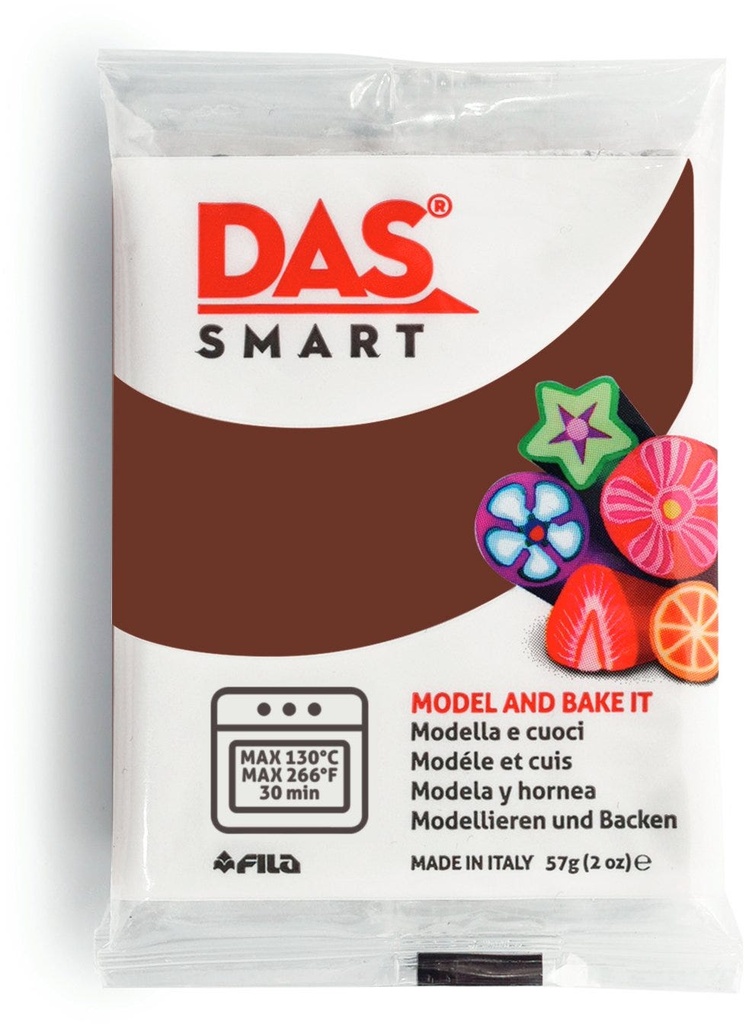 Oven Clay, Double -pack 2x28.5g, Chocolate - DAS Smart 57g