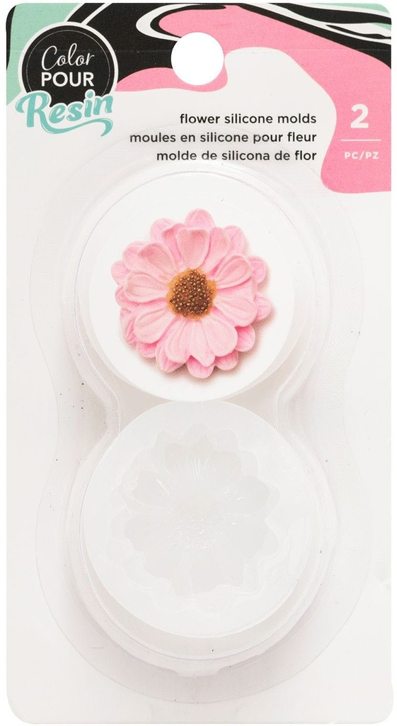 Mold - Ac - Color Pour Resin - Flowers (2 Piece)