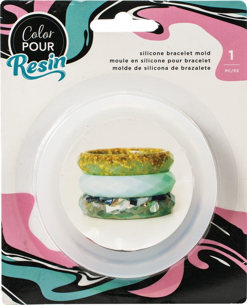 Mold - Ac - Color Pour Resin - Facet Bangle Bracelet