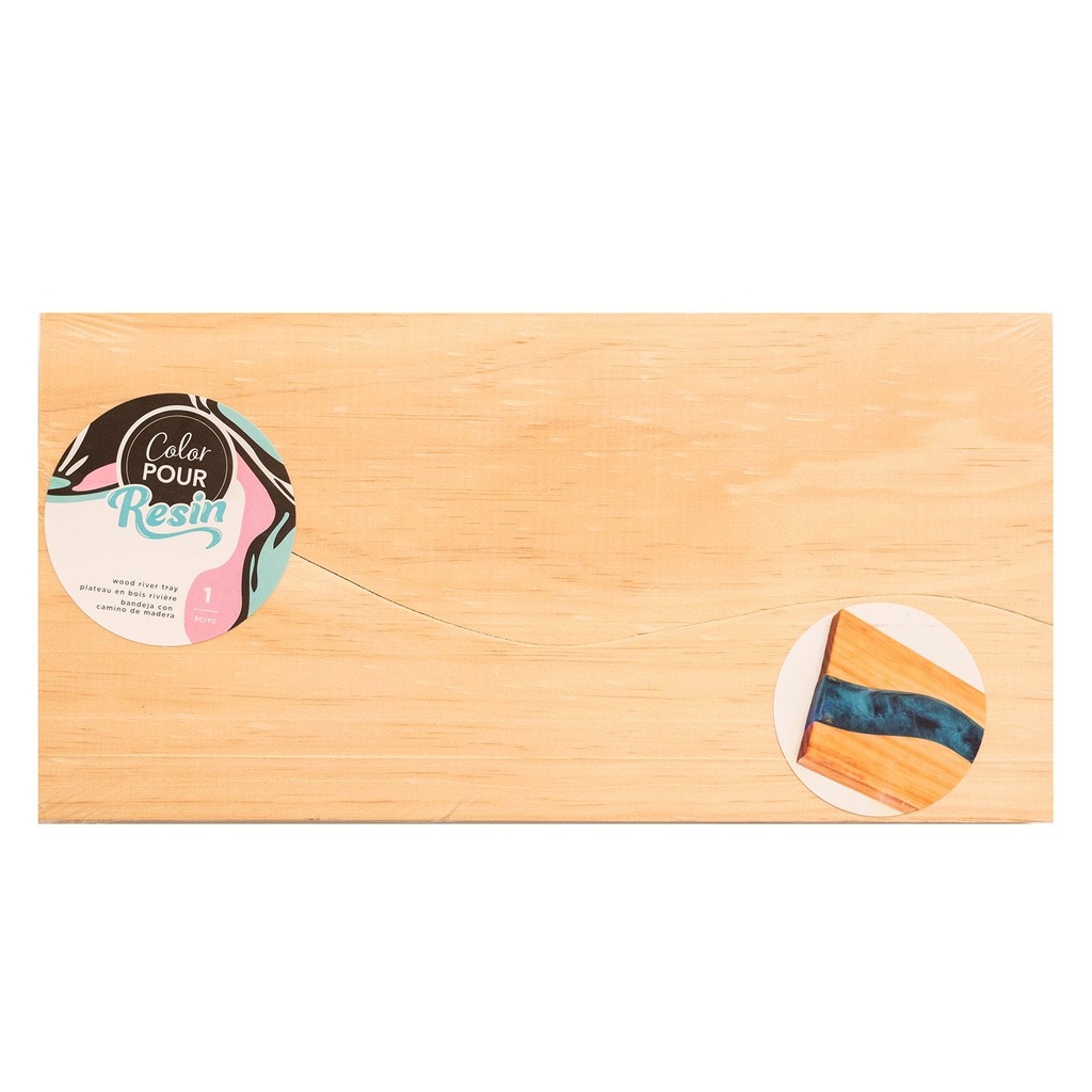 Tray - AC - Color Pour - Resin - Wood - River Tray