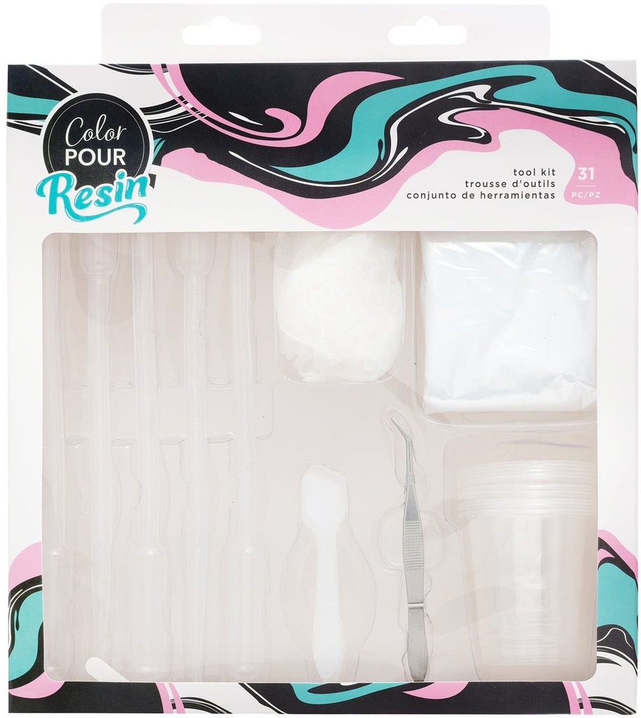 Tool - Ac - Color Pour Resin - Supply Kit - Includes Pipettes (5 Piece), Gloves (4 Piece)<Comma> Dr