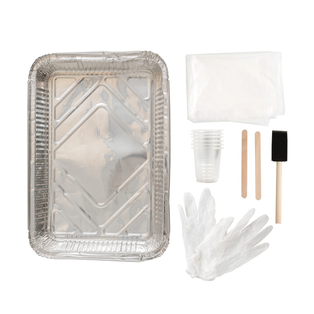Accessories - Wr - Spin It - Prep Kit - Drop Cloths, Sponge Brushes, Mixing Cups, Stir Sticks, Tin