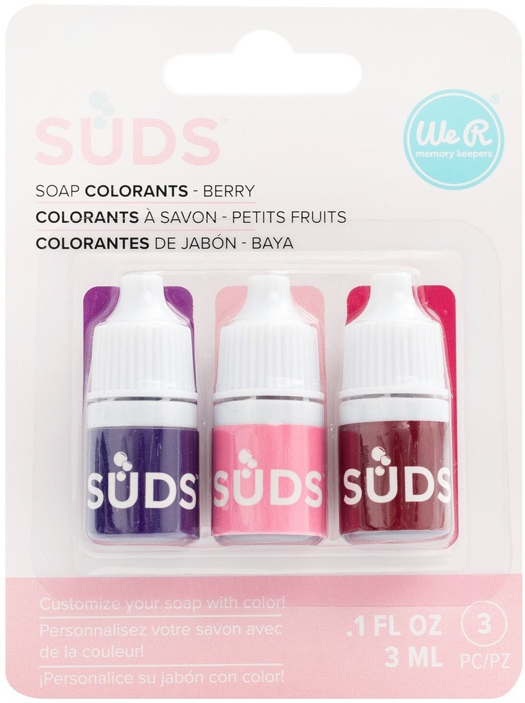Accessories - Wr - Suds Soap Maker - Colorant - Berry - .1 Oz Bottles (3 Piece)