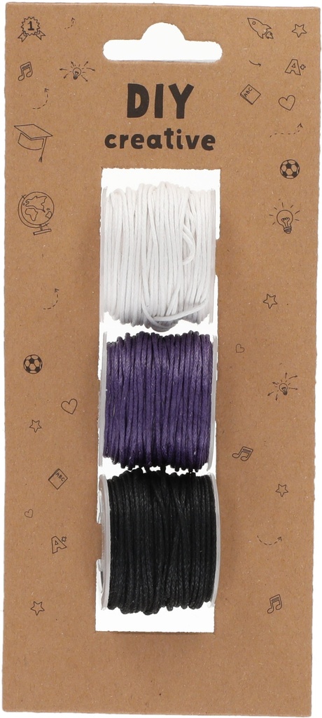 Raffia Paper Rope, Beige, 2 Purple Shade Set of 3 X 6M