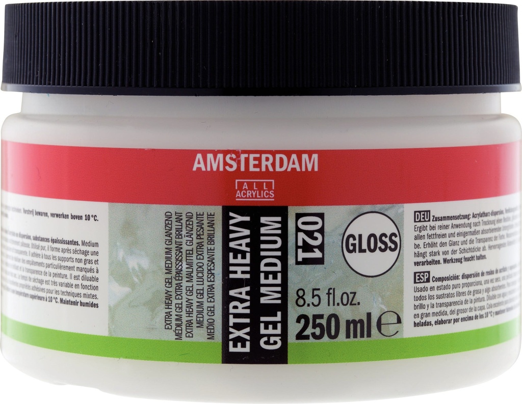 Amsterdam Extra heavy gel medium gloss 021 jar 250 ml