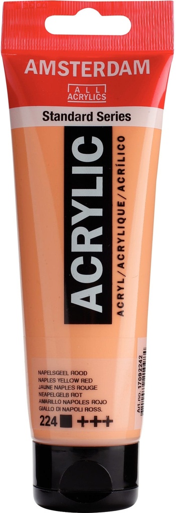 Amsterdam Standard Series Acrylic Tube 120 ml Naples Yellow Red 224