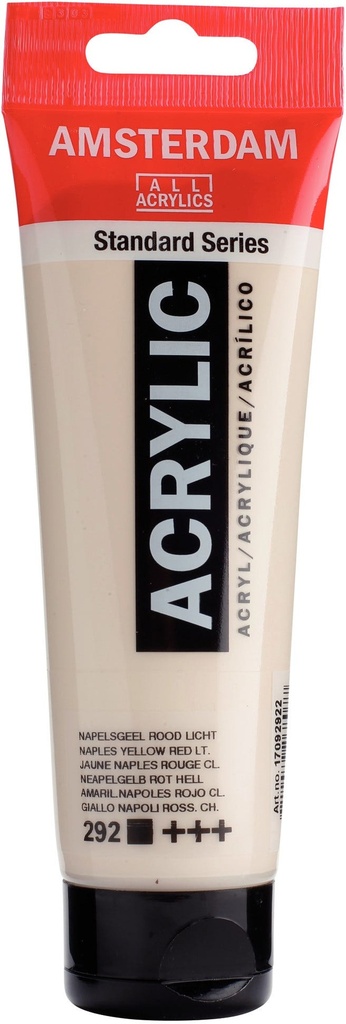 Amsterdam Standard Series Acrylic Tube 120 ml Naples Yellow Red Light 292