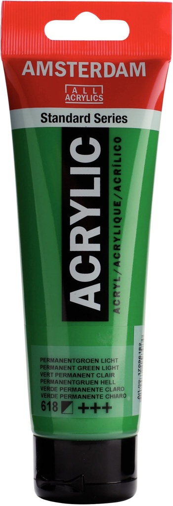 Amsterdam Standard Series Acrylic Tube 120 ml Permanent Green Light 618