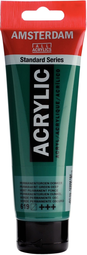 Amsterdam Standard Series Acrylic Tube 120 ml Permanent Green Deep 619