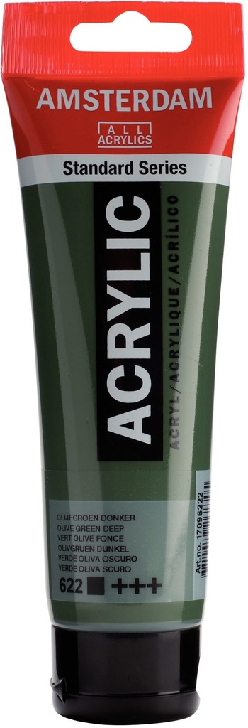 Amsterdam Standard Series Acrylic Tube 120 ml Olive Green Deep 622