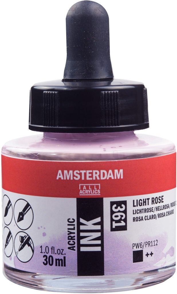 Amsterdam Acrylic Ink Bottle 30 ml Light Rose 361