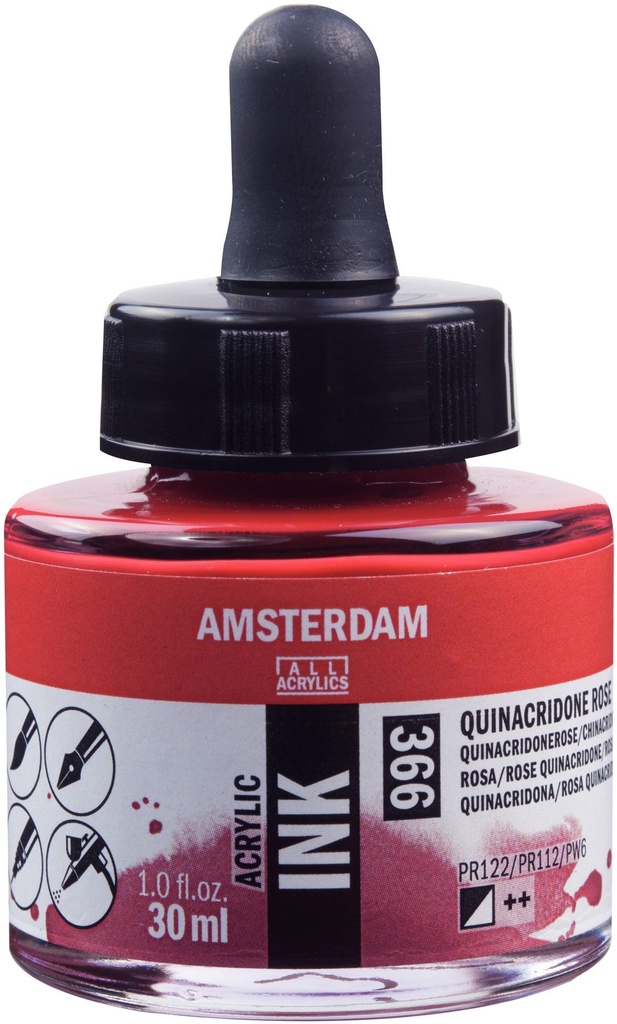 Amsterdam Acrylic Ink Bottle 30 ml Quinacridone Rose 366