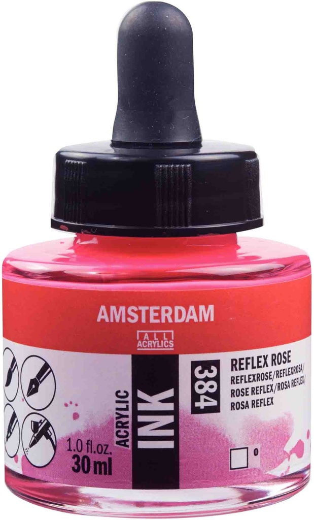 Amsterdam Acrylic Ink Bottle 30 ml Reflex Rose 384
