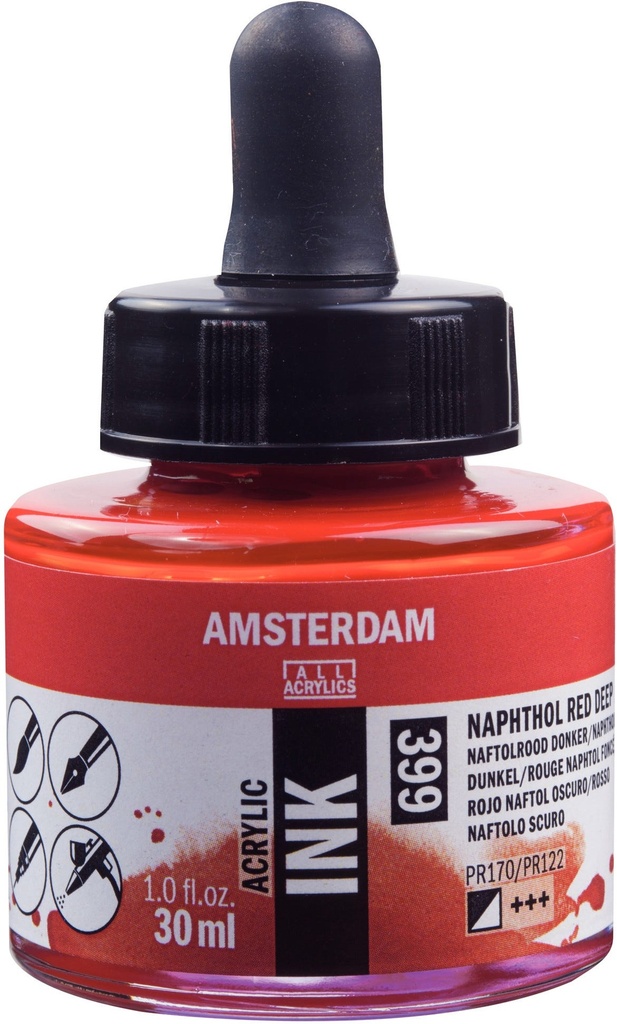 Amsterdam Acrylic Ink Bottle 30 ml Naphthol Red Deep 399