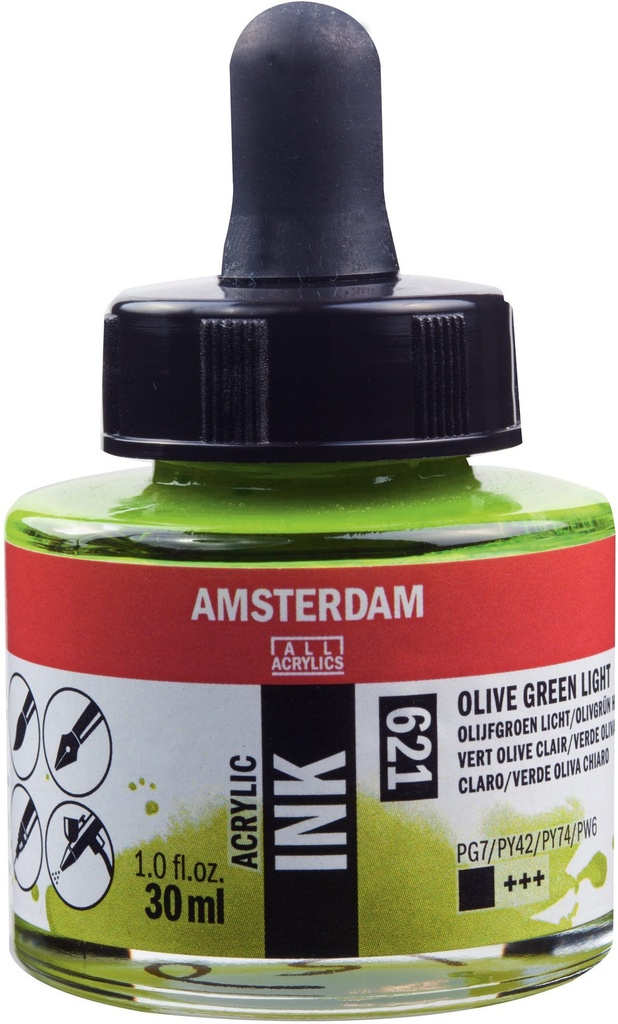 Amsterdam Acrylic Ink Bottle 30 ml Olive Green Light 621