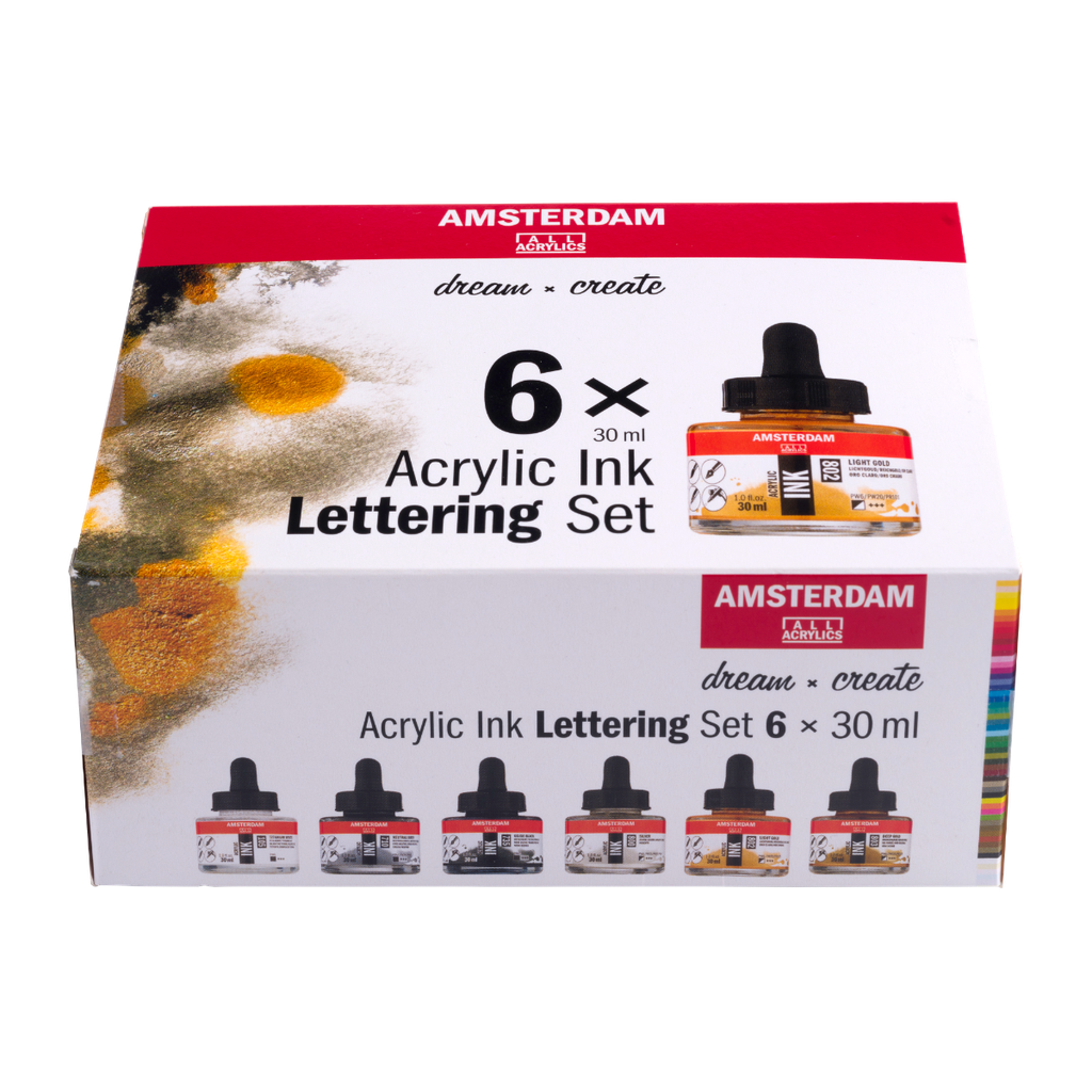 AAC Ink Set Letter 6X30Ml Cb