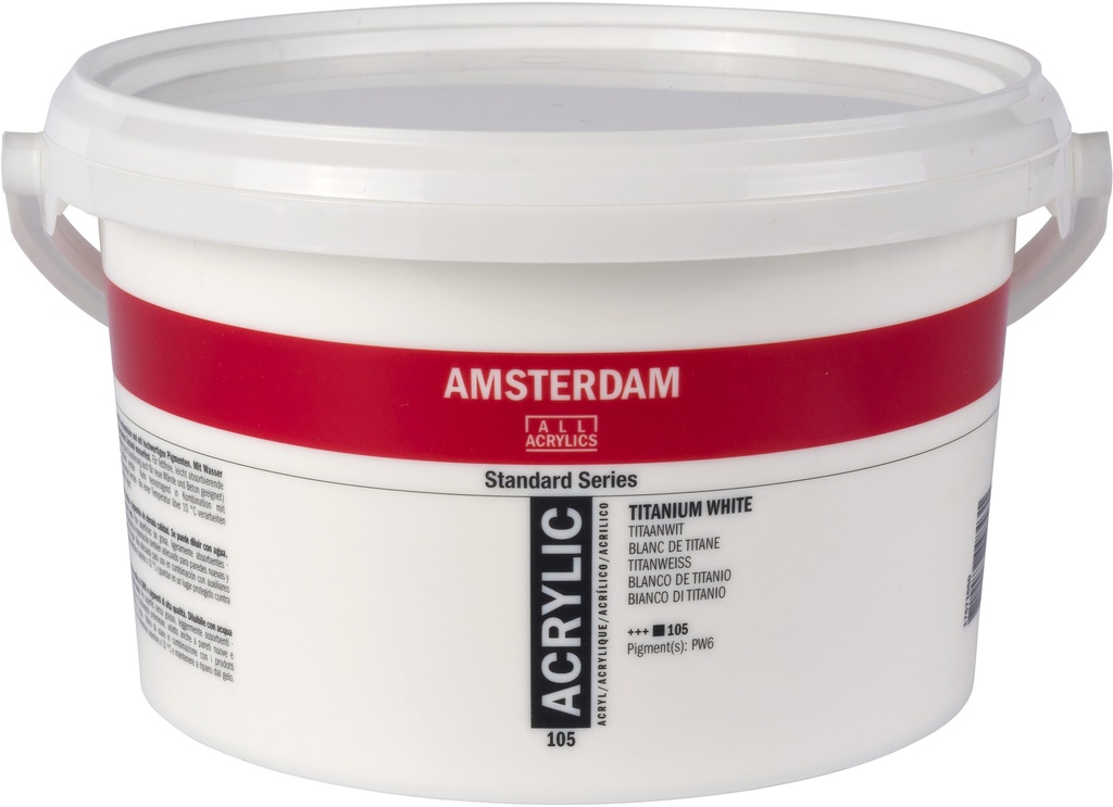 Amsterdam Standard Series Acrylic Bucket 2500 ml Titanium White 105