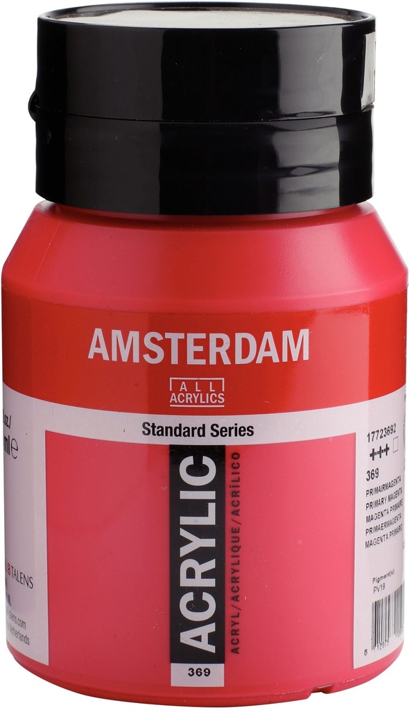 Amsterdam Standard Series Acrylic Jar 500 ml Primary Magenta 369
