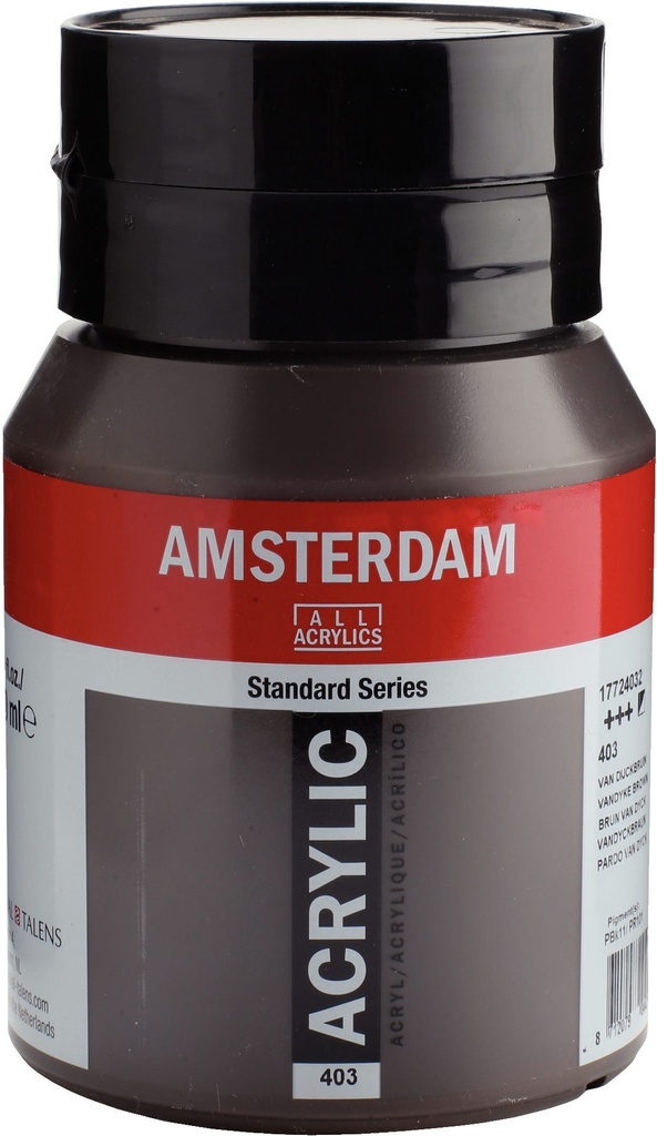 Amsterdam Standard Series Acrylic Jar 500 ml Vandyke Brown 403
