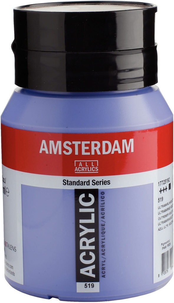 Amsterdam Standard Series Acrylic Jar 500 ml Ultramarine Violet Light 519