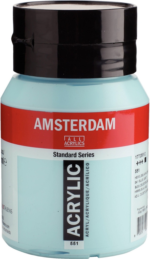 Amsterdam Standard Series Acrylic Jar 500 ml Sky Blue Light 551
