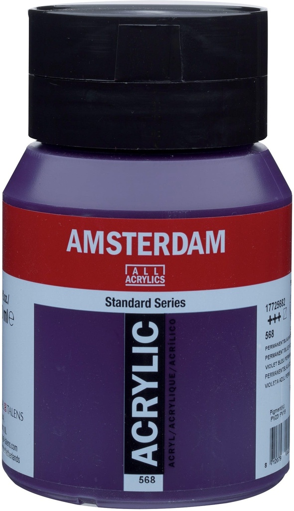 Amsterdam Standard Series Acrylic Jar 500 ml Permanent Blue Violet 568