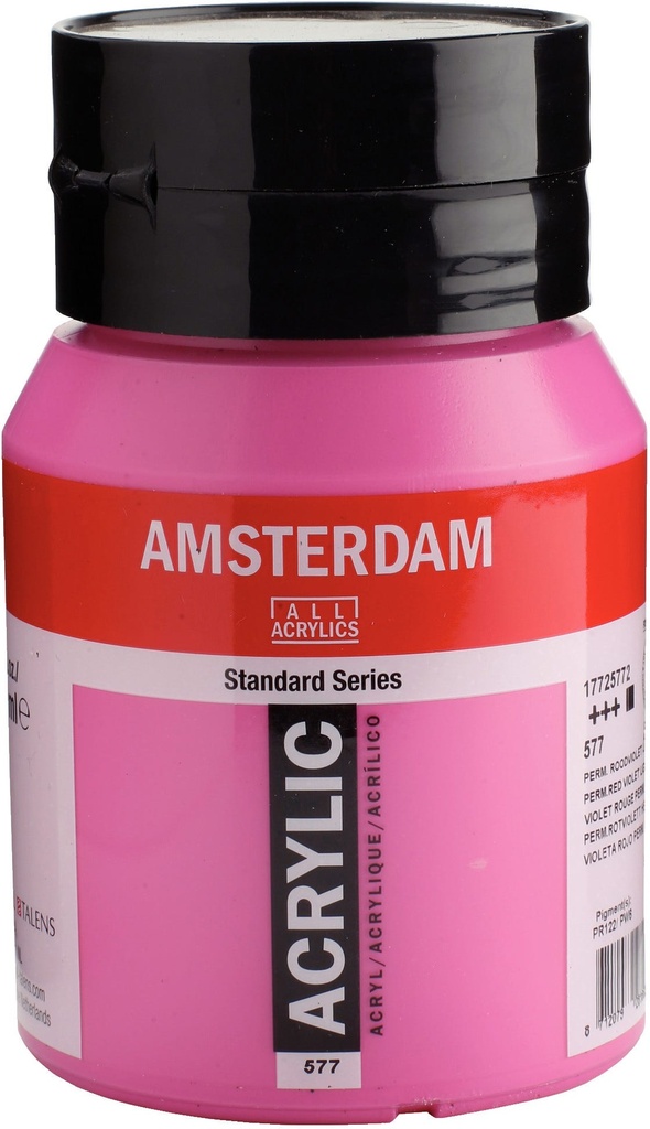 Amsterdam Standard Series Acrylic Jar 500 ml Permanent Red Violet Light 577