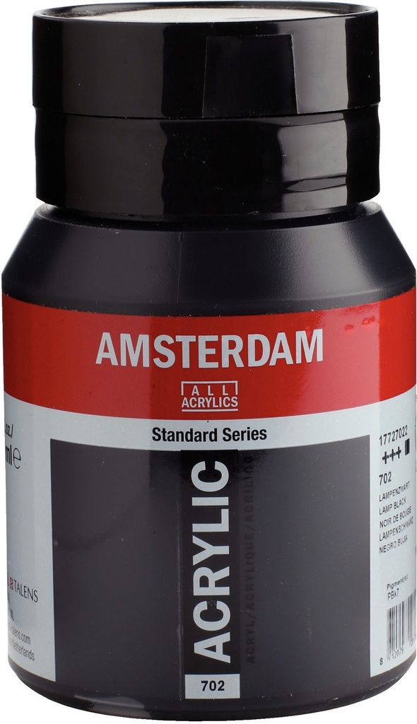 Amsterdam Standard Series Acrylic Jar 500 ml Lamp Black 702