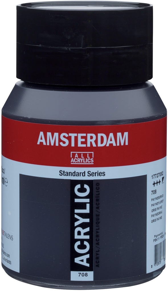 Amsterdam Standard Series Acrylic Jar 500 ml Payne's Grey 708