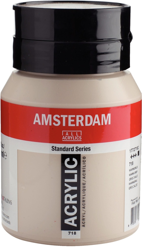 Amsterdam Standard Series Acrylic Jar 500 ml Warm Grey 718